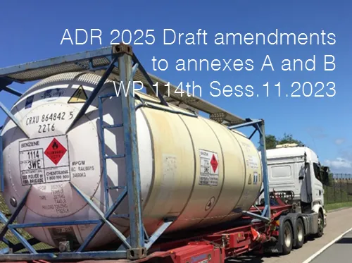 ADR 2025 Draft Amendments To Annexes A And B | WP 114th Sess. November 2023