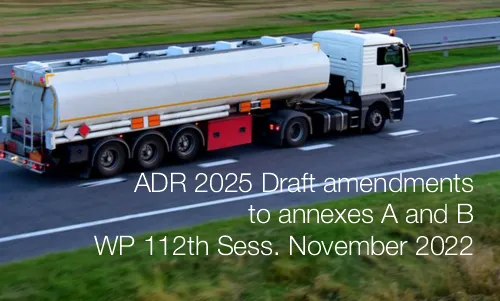 ADR 2025 Draft Amendments To Annexes A And B | WP 112th Sess. November 2022