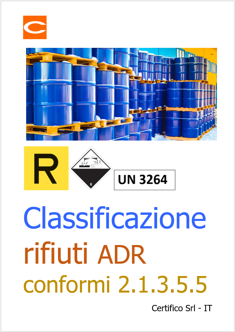 Classificazione rifiuti ADR conformi 2.1.3.5.5