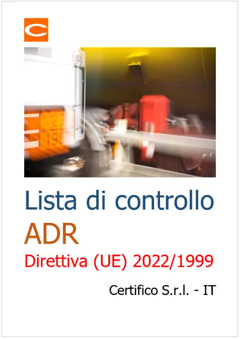 Lista di Controllo di merci pericolose ADR